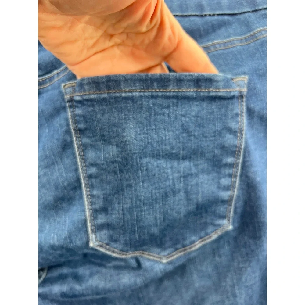 Bandolino Jeans Theadora Tummy Toner Pull On Straight Leg Blue Medium Wash 16W - Picture 9 of 13